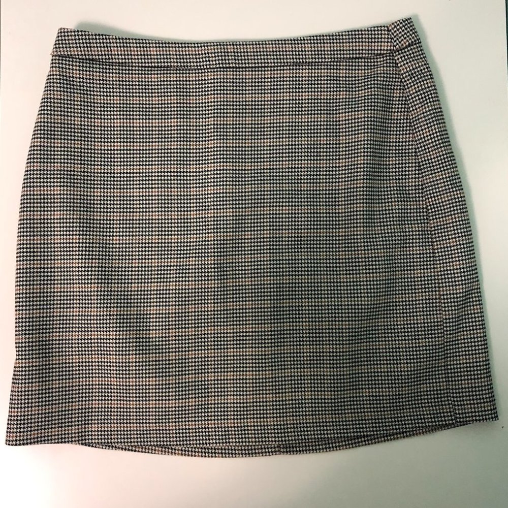 High Waisted Houndstooth Vera Moda Mini Skirt